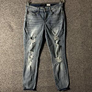 Judy Blue Women's Size 30 Blue Distressed Skinny Fit Stretch Denim Jeans
